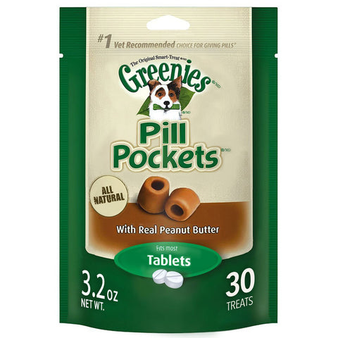 GREENIES - Pill Pockets Tablets Dog Treats  Real Peanut Butter Flavor