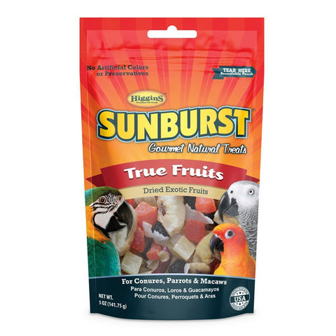 SUNBURST - True Fruits Gourmet Treats for Conures, Parrots & Macaws