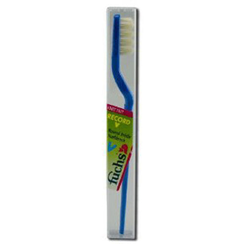 Fuchs Brushes Record V Natural Bristles Adult Soft Toothbrush