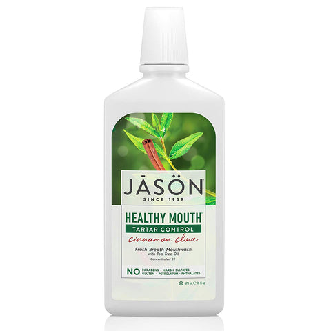 JASON Healthy Mouth Tartar Control Cinnamon Clove Fresh Breath Mouthwash