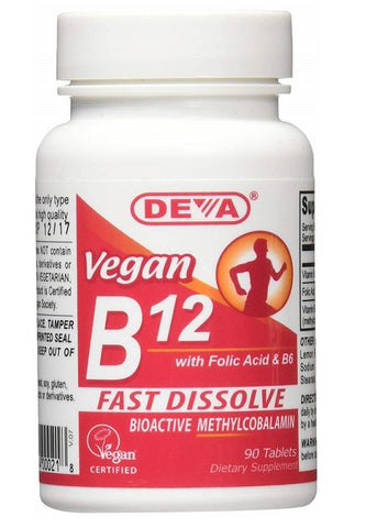 DEVA - Vegan Fast Dissolve Vitamin B-12, 1000 mcg