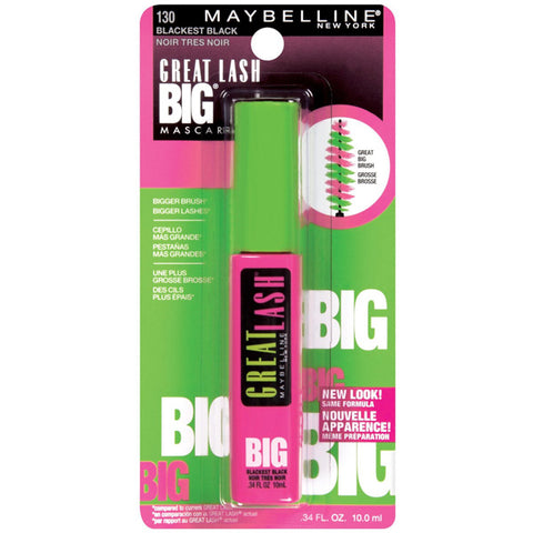 MAYBELLINE - Great Lash Big Washable Mascara 130 Blackest Black