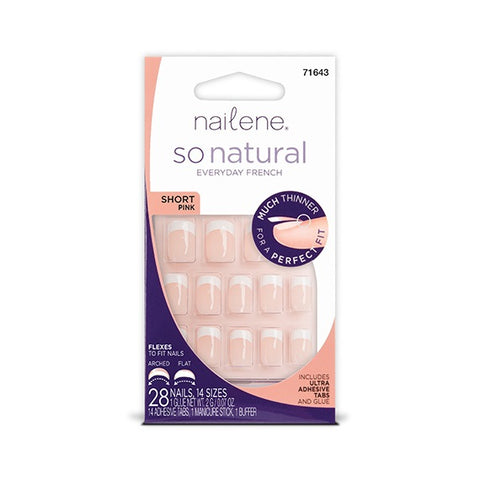 NAILENE - So Natural Ultra Flex Pink French Short Nails