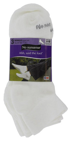 NO NONSENSE - Women's White Quarter Top Socks
