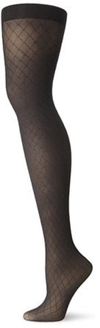 NO NONSENSE - Great Shapes Diamond Control Top Textured Tights Black X-Large