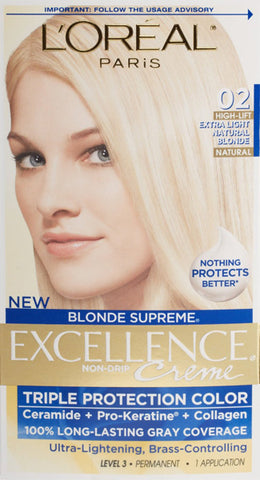 L'OREAL - Excellence Color Creme No. 02 Extra Light Natural Blonde