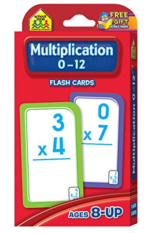 SCHOOL ZONE - Multiplication 0-12 Flash Cards