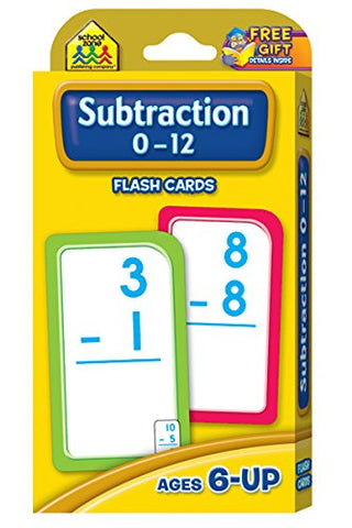 SCHOOL ZONE - Subtraction 0-12 Flash Cards