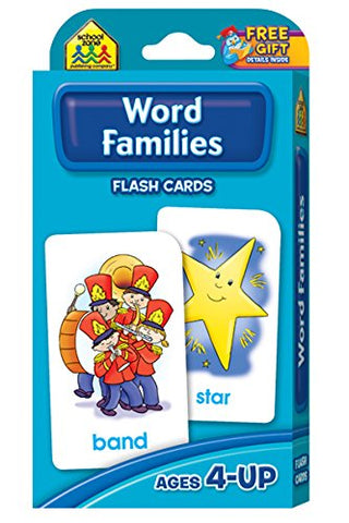 SCHOOL ZONE - Word Families Flash Cards