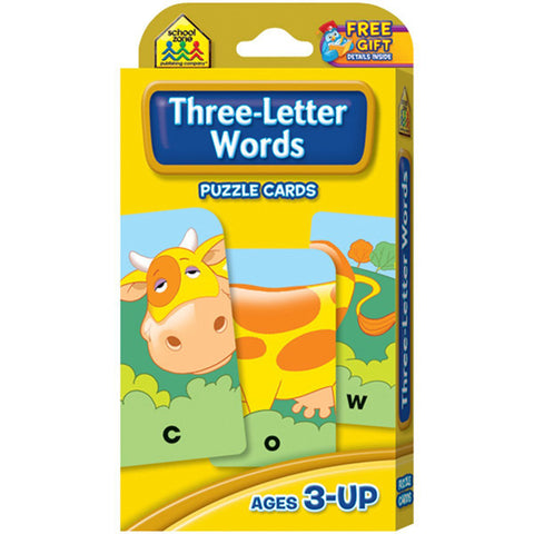 SCHOOL ZONE - Three-Letter Words Puzzle Cards