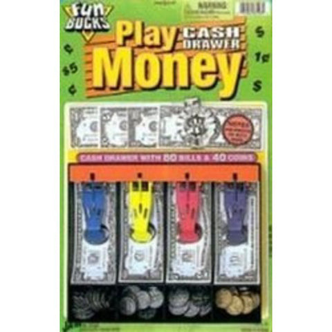 JA-RU - Play Money Cash Drawer 8.5" x 13"