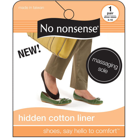 NO NONSENSE - Shoe Solutions Hidden Cotton Liner Socks Black