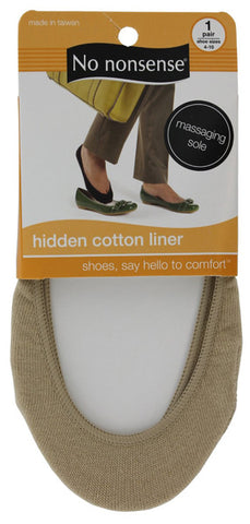 NO NONSENSE - Shoe Solutions Hidden Cotton Liner Nude