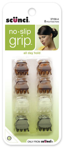 SCUNCI - No-slip Grip Oval Top Jaw Clips 1.5cm