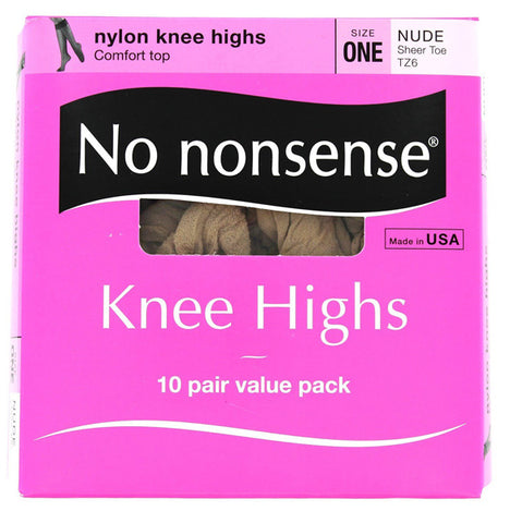 NO NONSENSE - Knee Highs Sheer Toe Size One Nude
