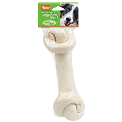 HARTZ - Natural Dental Rawhide Round Knot Bone for Large Dogs