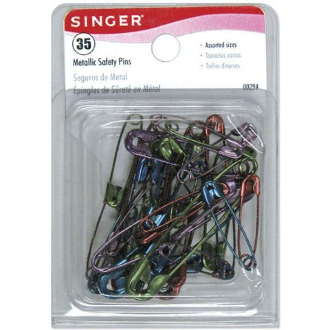 SINGER - Safety Pins, Assorted Colors and Sizes