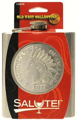 SALUTE! - Travel & Sport Flask with the Old West Collection, Black