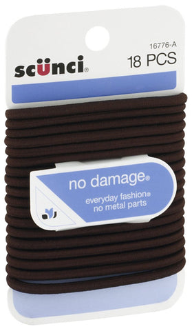 SCUNCI - No Damage Large Brown Satin Elastic 4 mm