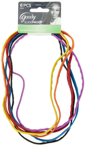 GOODY - Slide Proof Headwraps with Silicon 6 mm Bright Colors
