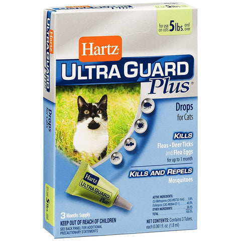 HARTZ - UltraGuard Plus Flea & Tick Drops for Cats over 5 Lbs.