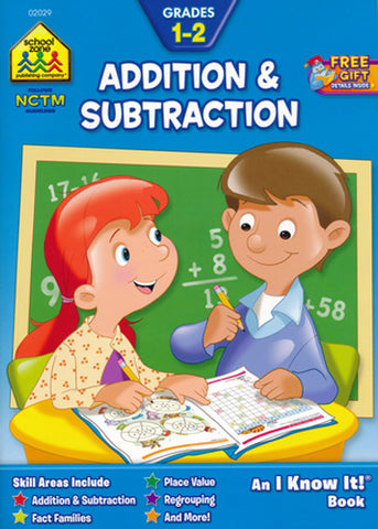 SCHOOL ZONE - Addition and Subtraction 1-2 Workbook