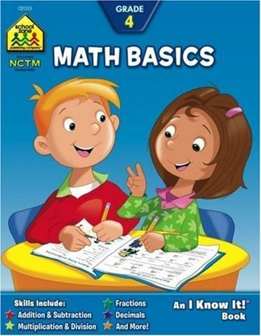 SCHOOL ZONE - Math Basics 4 Workbook