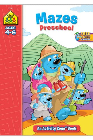 SCHOOL ZONE - Mazes Preschool Activity Zone Workbook