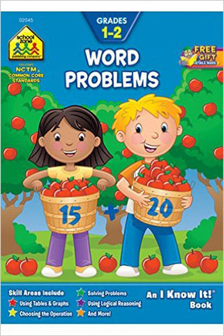 SCHOOL ZONE - Word Problems 1-2 Workbook