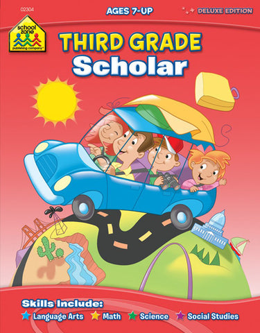 SCHOOL ZONE - Third Grade Scholar Workbook