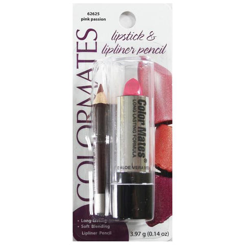 COLORMATES - Lip Stick with Liner Pencil Pink Passion