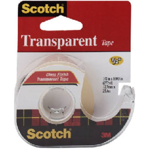 SCOTCH - Transparent Tape with Plastic Dispenser