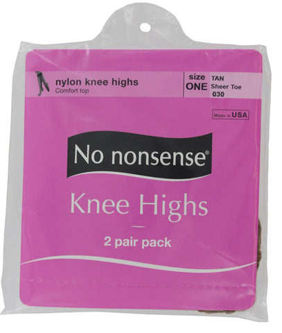 NO NONSENSE - Knee High Sheer Toe Tan Onesize