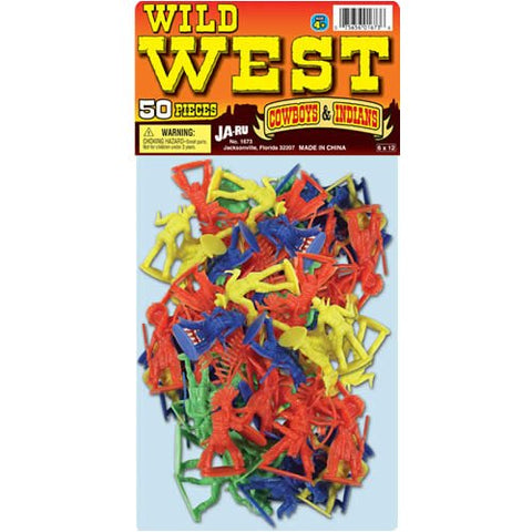 JA-RU - Wild West Bag of Cowboys and Indians Plastic Toys