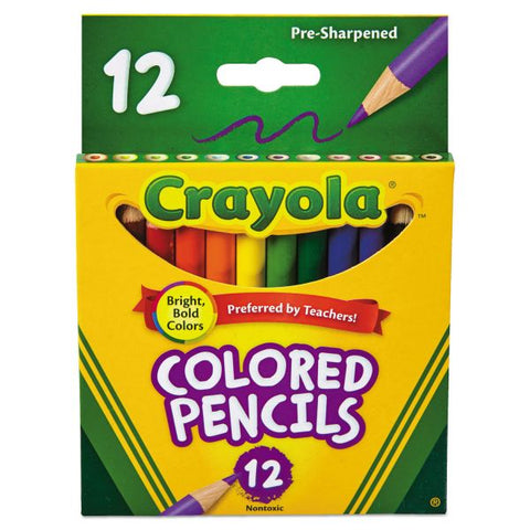 CRAYOLA - Short Barrel Colored Woodcase Pencils 3.3 mm