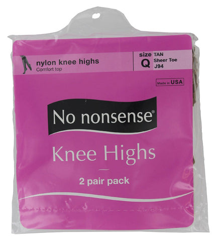 NO NONSENSE - Knee High Sheer Toe Tan Size Q