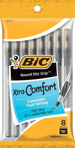 BIC - Round Stic Ball Pens Medium Point Black