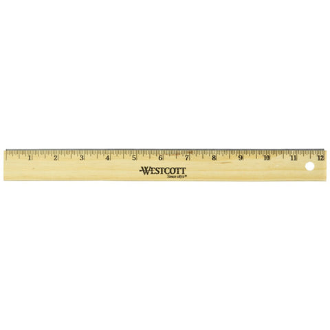 ACME - Westcott Wood School Ruler Scaled in 1/16 Inch