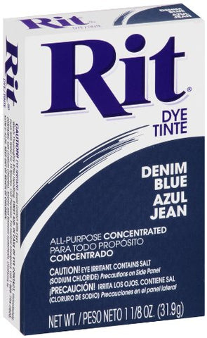 RIT DYE - Powdered Fabric Dye Denim Blue
