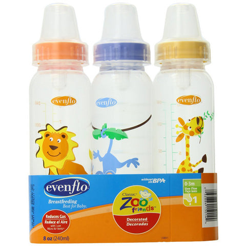 EVENFLO FEEDING - Zoo Friends Standard Nipple Bottle