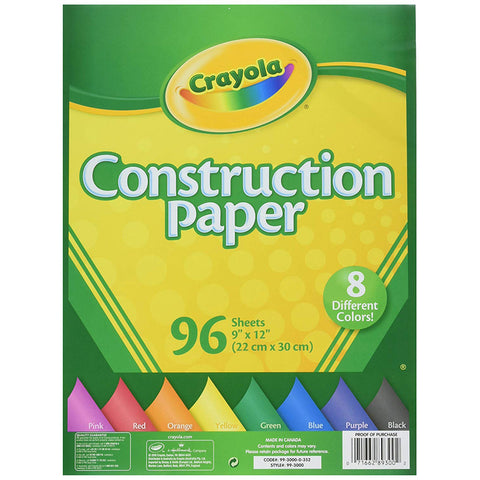 CRAYOLA - Construction Paper Pad 9" x 12"