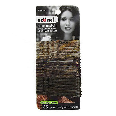 SCUNCI - Color Match Curved Bobby Pins Brunette