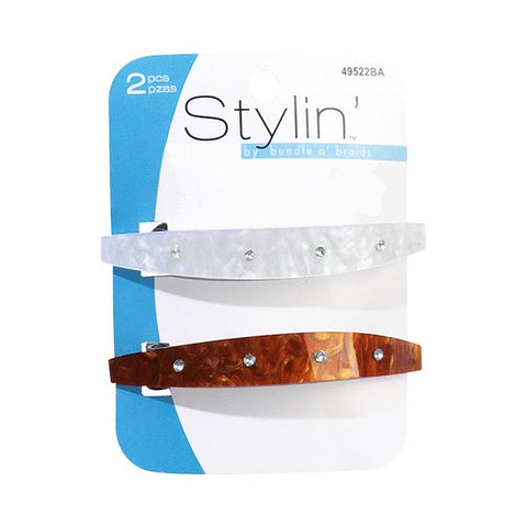 SHALOM - Stylin' Plastic Barrettes with Stones