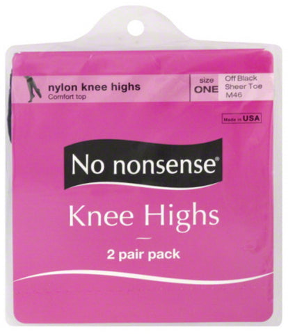 NO NONSENSE - Knee Highs Sheer Toe Off Black