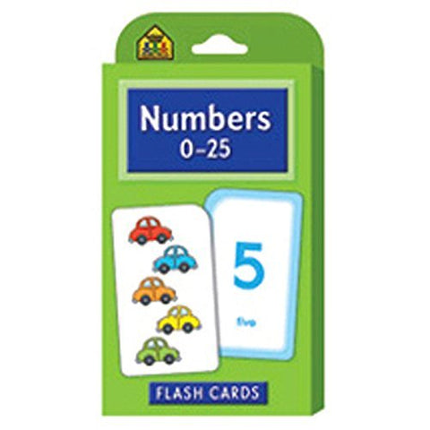 SCHOOL ZONE - Numbers 0-25 Flash Cards