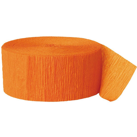 UNIQUE - Orange Crepe Paper Streamers