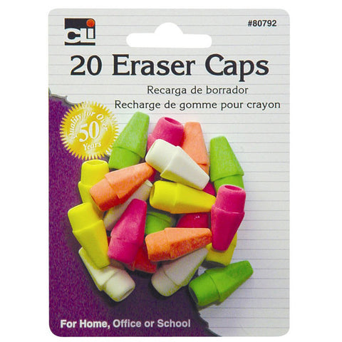 CLI - Eraser Caps Assorted Neon Colors