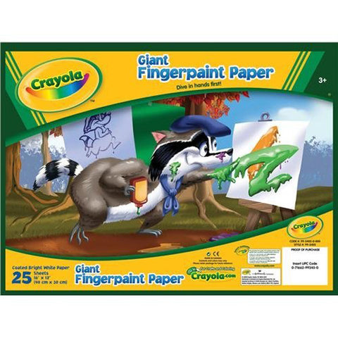 CRAYOLA - Giant Fingerpaint Paper Pad 16"x12"