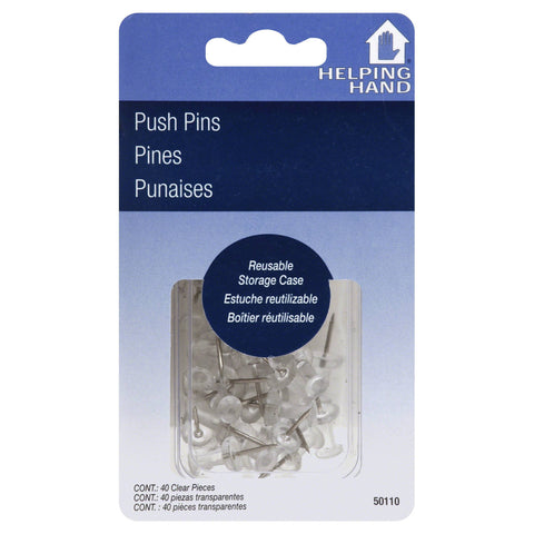 HELPING HAND - Push Pins, Clear
