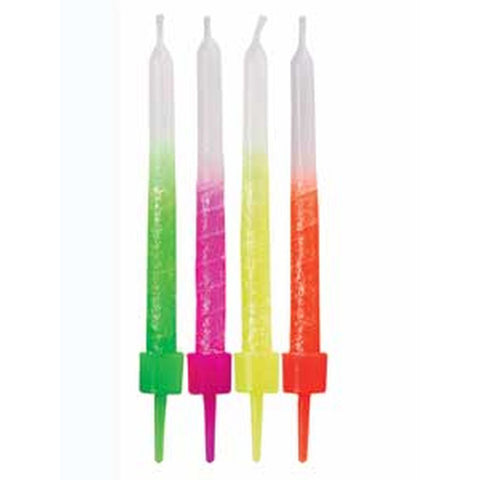 WILTON - Shimmer Birthday Candles Hot Colors 2.5-Inch